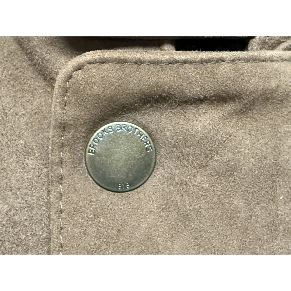 Brooks Brothers Leather Suede Field Jacket Men's XL Tan Zip Out Lining - Picture 6 of 16